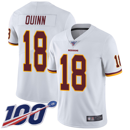 Washington Redskins Limited White Men Trey Quinn Road Jersey NFL Football #18 100th Season Vapor->youth nfl jersey->Youth Jersey